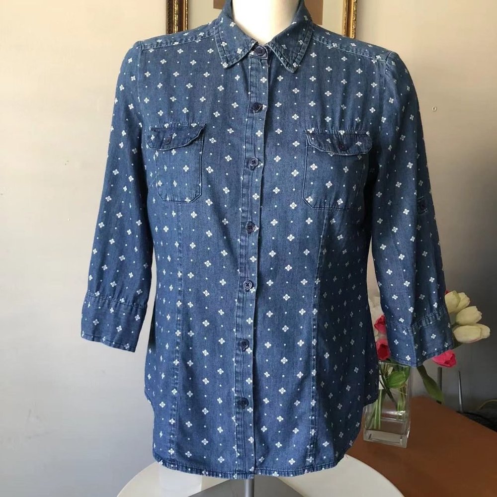 George Womens Button Down Shirt Size M